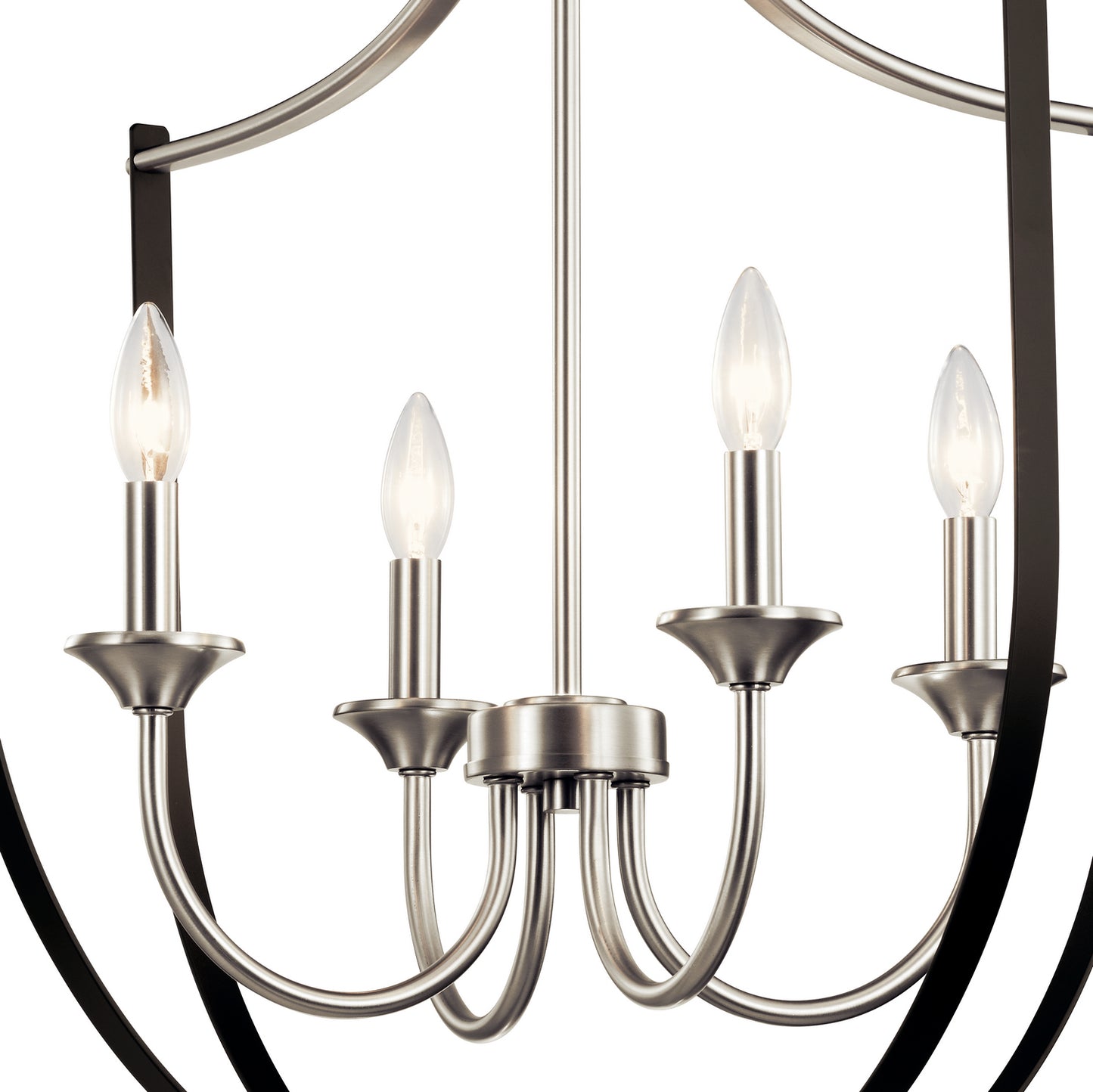 KICHLER 52279NI Tula Four Light Foyer Chandelier Brushed Nickel