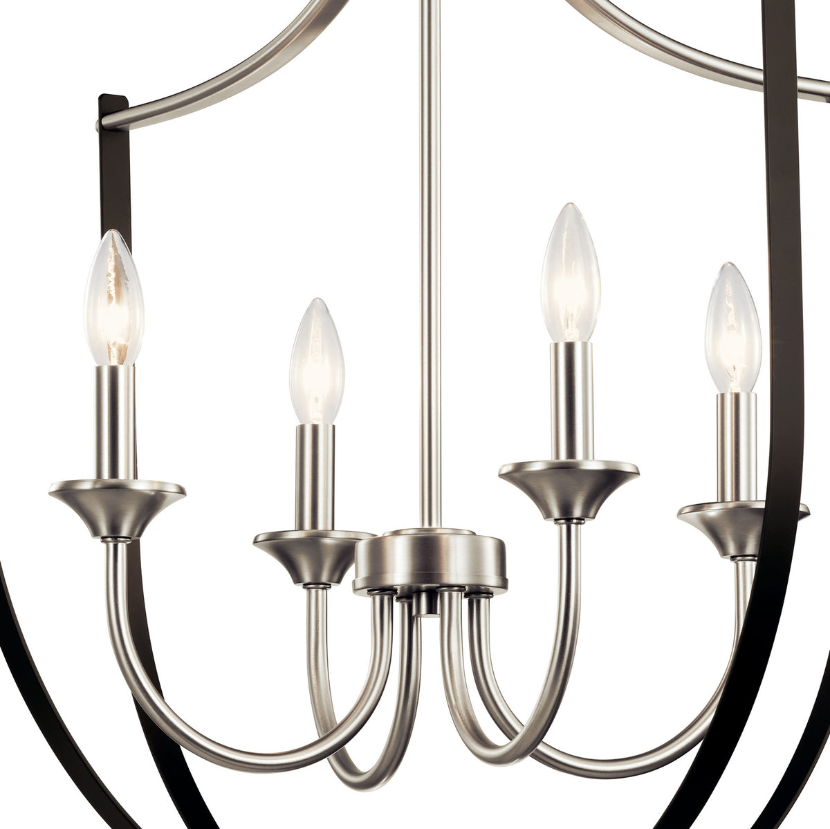 KICHLER 52279NI Tula Four Light Foyer Chandelier Brushed Nickel