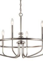 KICHLER 52304NI Capitol Hill 22" 6 Light Chandelier In Brushed Nickel