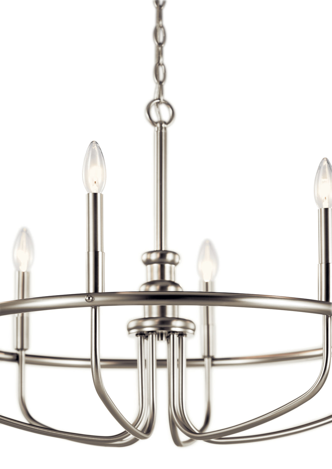 KICHLER 52304NI Capitol Hill 22" 6 Light Chandelier In Brushed Nickel