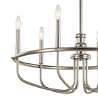KICHLER 52304NI Capitol Hill 22" 6 Light Chandelier In Brushed Nickel