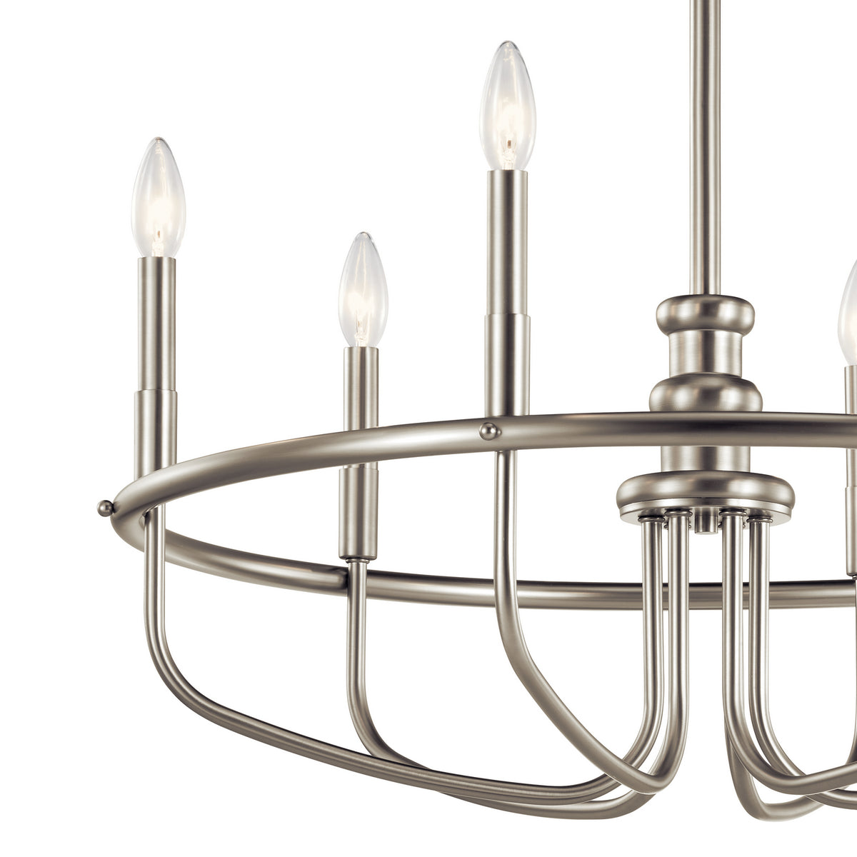 KICHLER 52304NI Capitol Hill 22" 6 Light Chandelier In Brushed Nickel