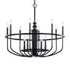 KICHLER 52305BK Capitol Hill 30.75" 12 Light Chandelier In Black
