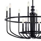 KICHLER 52305BK Capitol Hill 30.75" 12 Light Chandelier In Black