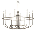 KICHLER 52305NI Capitol Hill 30.75" 12 Light Chandelier In Brushed Nickel