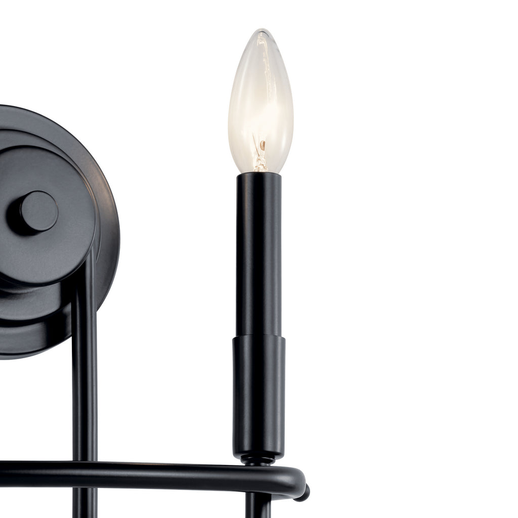 KICHLER 52308BK Capitol Hill 10.75" 2 Light Wall Sconce In Black