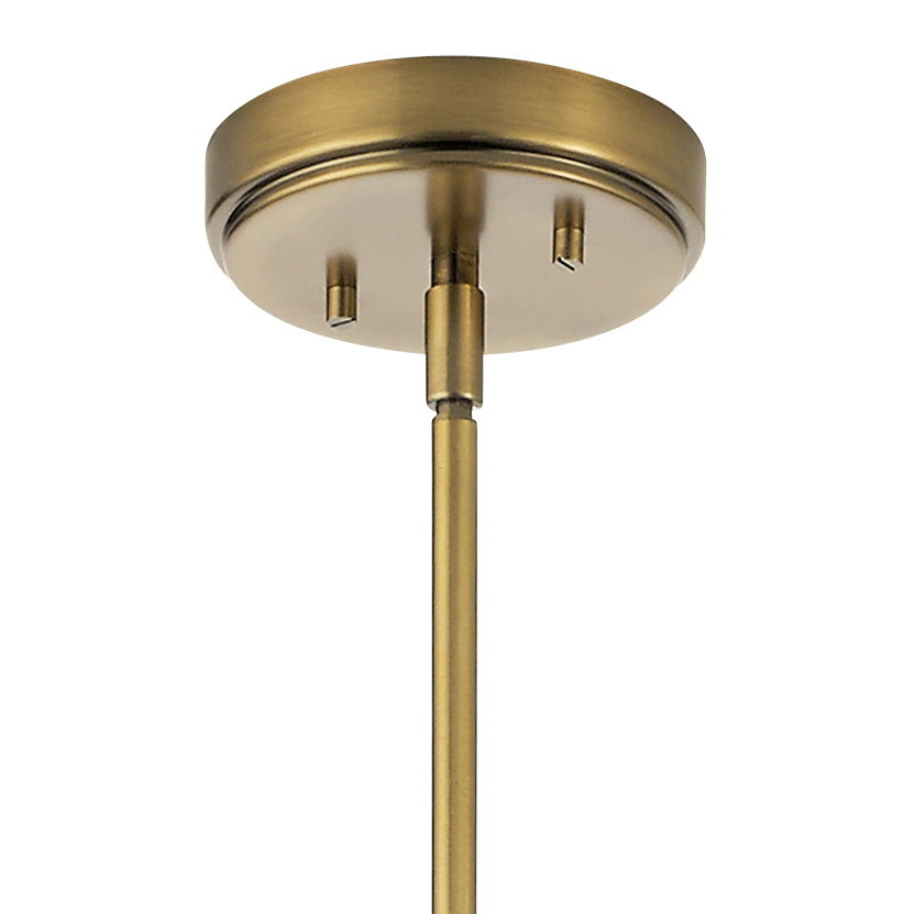 KICHLER 52314BNB Nye 14.75" 6 Light Chandelier With Clear Glass In Brushed Natural Brass