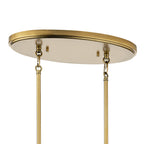 KICHLER 52315BNB Nye 14.75" 8 Light Oval Chandelier With Clear Glass In Brushed Natural Brass