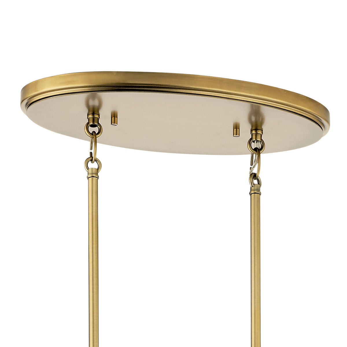 KICHLER 52315BNB Nye 14.75" 8 Light Oval Chandelier With Clear Glass In Brushed Natural Brass