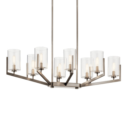 KICHLER 52315CLP Nye Eight Light Chandelier Classic Pewter