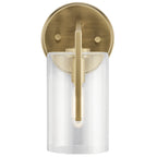 KICHLER 52316BNB Nye 9.75" 1 Light Wall Sconce With Clear Glass In Brushed Natural Brass