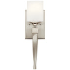 KICHLER 55000NI Marette 5 " 1 Light Wall Sconce With Satin Etched Cased Opal Glass In Brushed Nickel