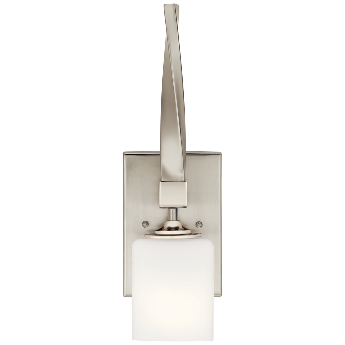 KICHLER 55000NI Marette 5 " 1 Light Wall Sconce With Satin Etched Cased Opal Glass In Brushed Nickel