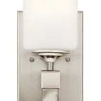 KICHLER 55000NI Marette 5 " 1 Light Wall Sconce With Satin Etched Cased Opal Glass In Brushed Nickel