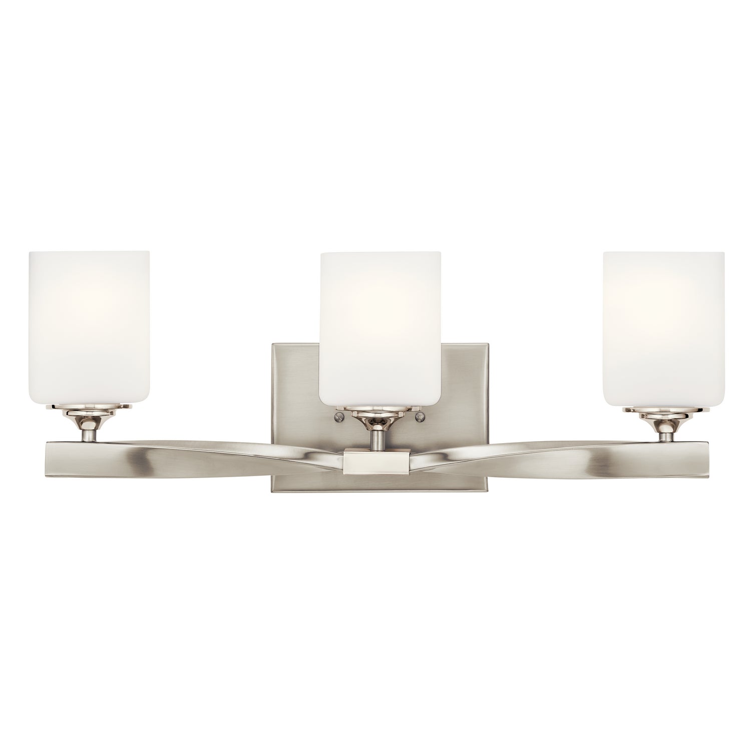KICHLER 55002NI Marette 22.75" 3 Light Vanity Light With Satin Etched Cased Opal Glass In Brushed Nickel
