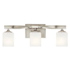 KICHLER 55002NI Marette 22.75" 3 Light Vanity Light With Satin Etched Cased Opal Glass In Brushed Nickel