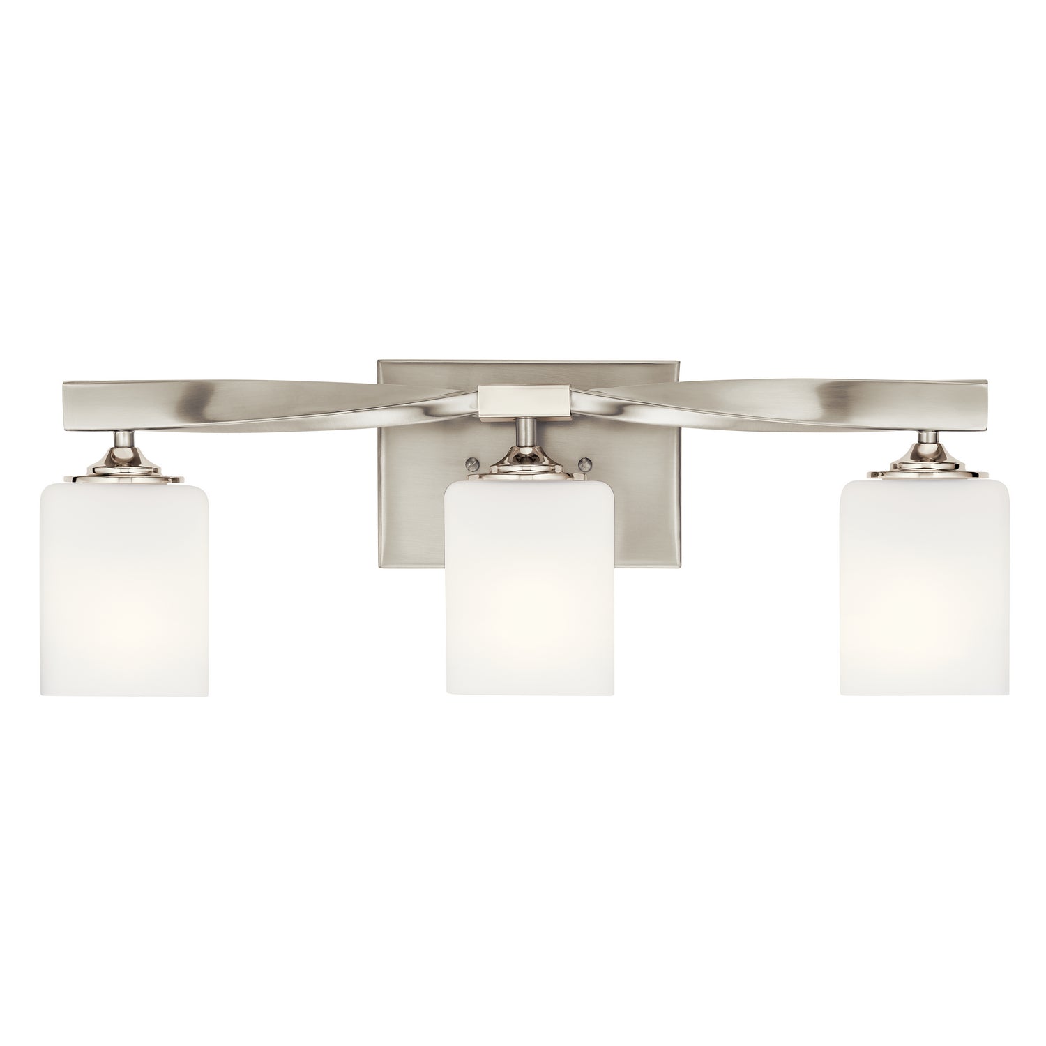 KICHLER 55002NI Marette 22.75" 3 Light Vanity Light With Satin Etched Cased Opal Glass In Brushed Nickel