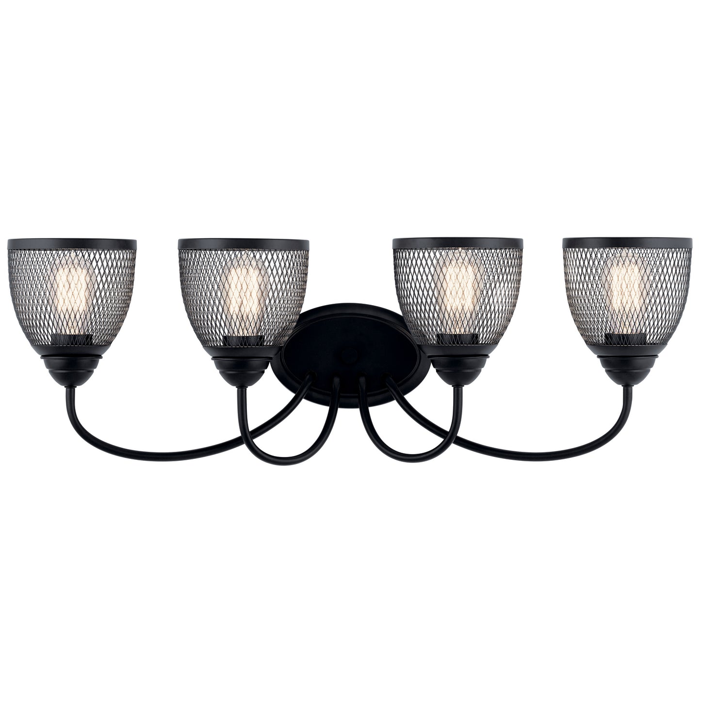 KICHLER 55044BK Voclain Four Light Bath Black