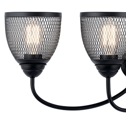 KICHLER 55044BK Voclain Four Light Bath Black