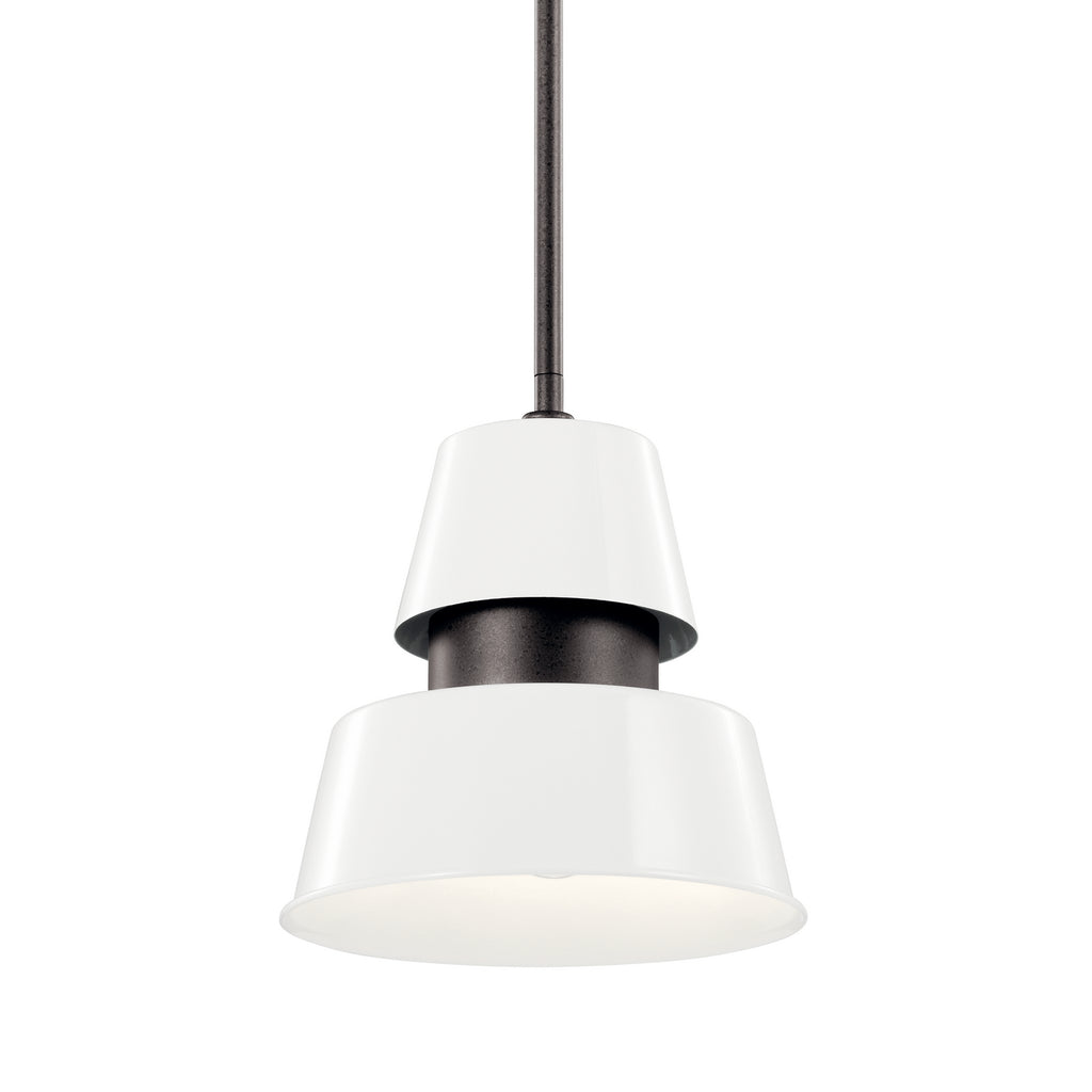 KICHLER 59003WH Lozano 9.5" 1 Light Pendant White