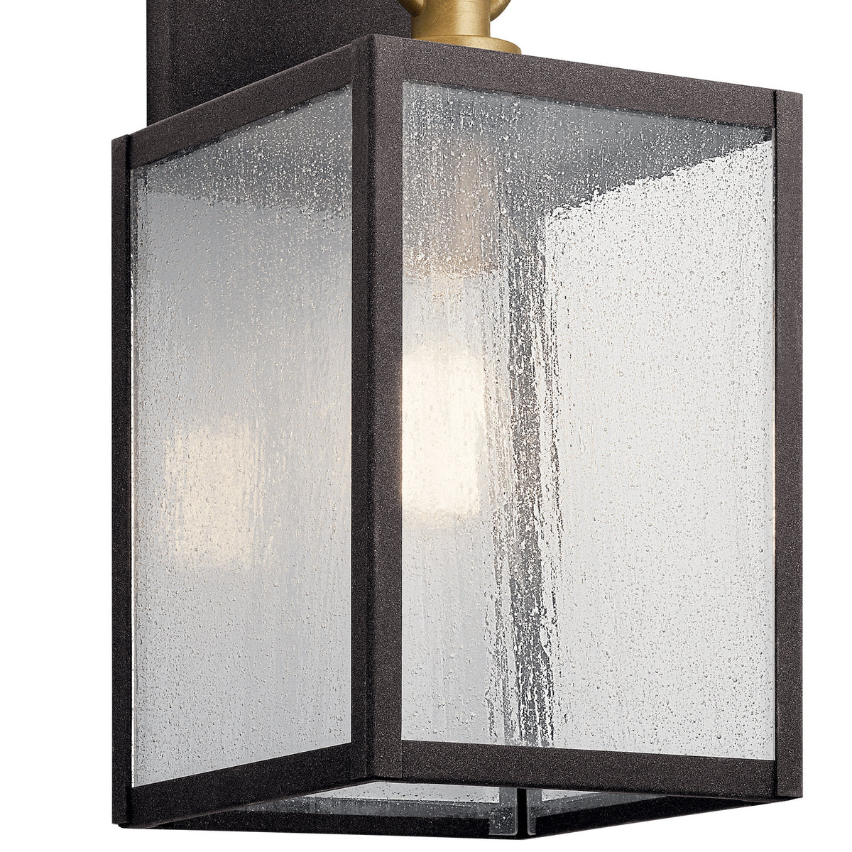 KICHLER 59005WZC Lahden 12" 1 Light Outdoor Wall Light With Clear Seeded Glass In Weathered Zinc