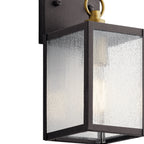 KICHLER 59006WZC Lahden 16.75" 1 Light Outdoor Wall Light With Clear Seeded Glass In Weathered Zinc