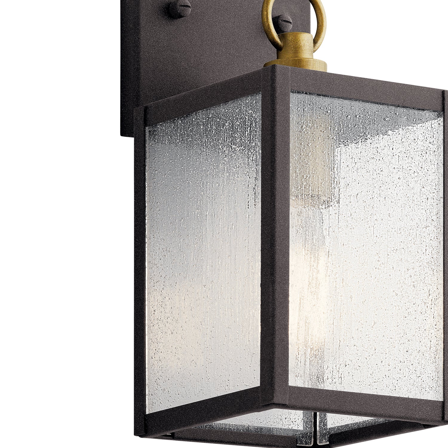 KICHLER 59006WZC Lahden 16.75" 1 Light Outdoor Wall Light With Clear Seeded Glass In Weathered Zinc