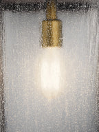 KICHLER 59006WZC Lahden 16.75" 1 Light Outdoor Wall Light With Clear Seeded Glass In Weathered Zinc
