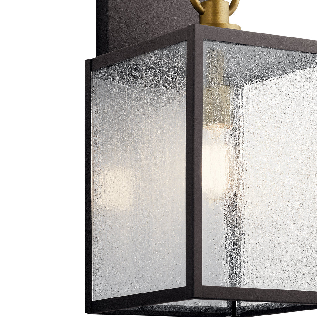 KICHLER 59007WZC Lahden 21.75" 1 Light Outdoor Wall Light With Clear Seeded Glass In Weathered Zinc