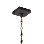 KICHLER 59008WZC Lahden 17.25" 1 Light Outdoor Convertible Pendant/Semi Flush With Clear Seeded Glass In Weathered Zinc