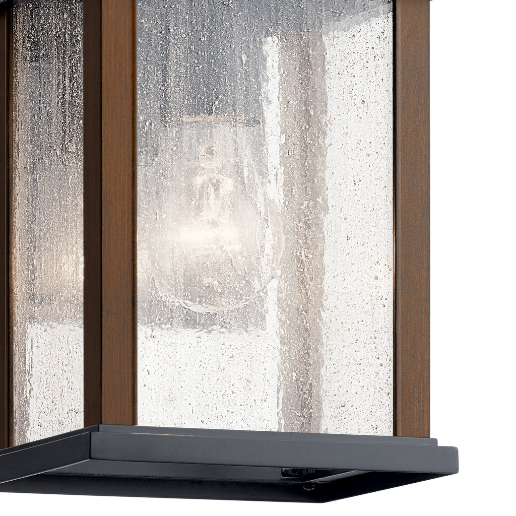 KICHLER 59016BK Marimount 11" 1 Light Outdoor Wall Light With Clear Ribbed Glass In Black