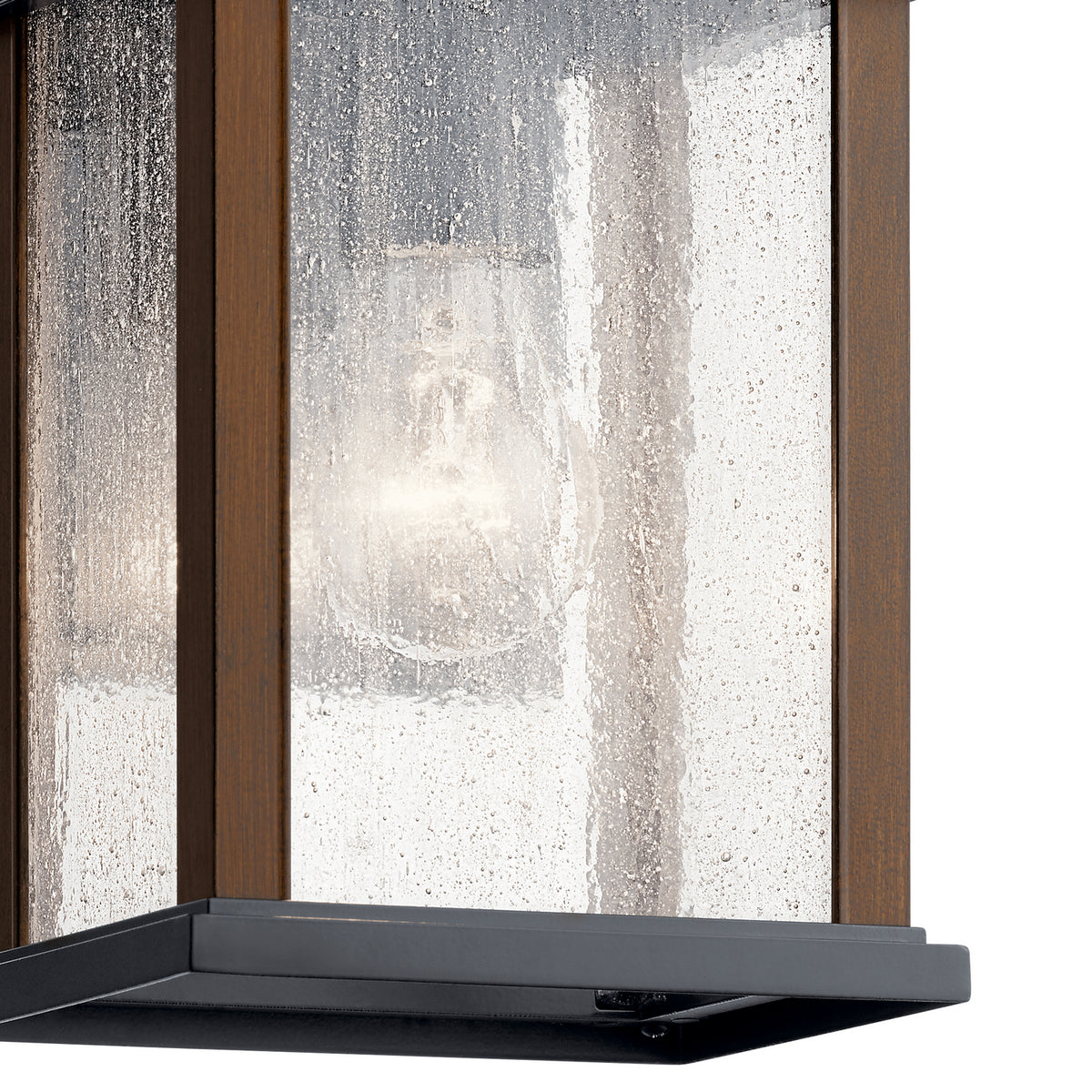 KICHLER 59016BK Marimount 11" 1 Light Outdoor Wall Light With Clear Ribbed Glass In Black