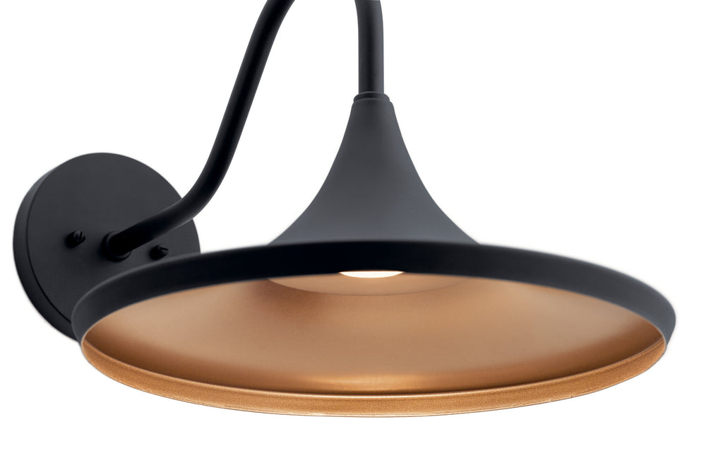 KICHLER 59029BKTLED Elias Led 3000K 11.5" Wall Light Textured Black