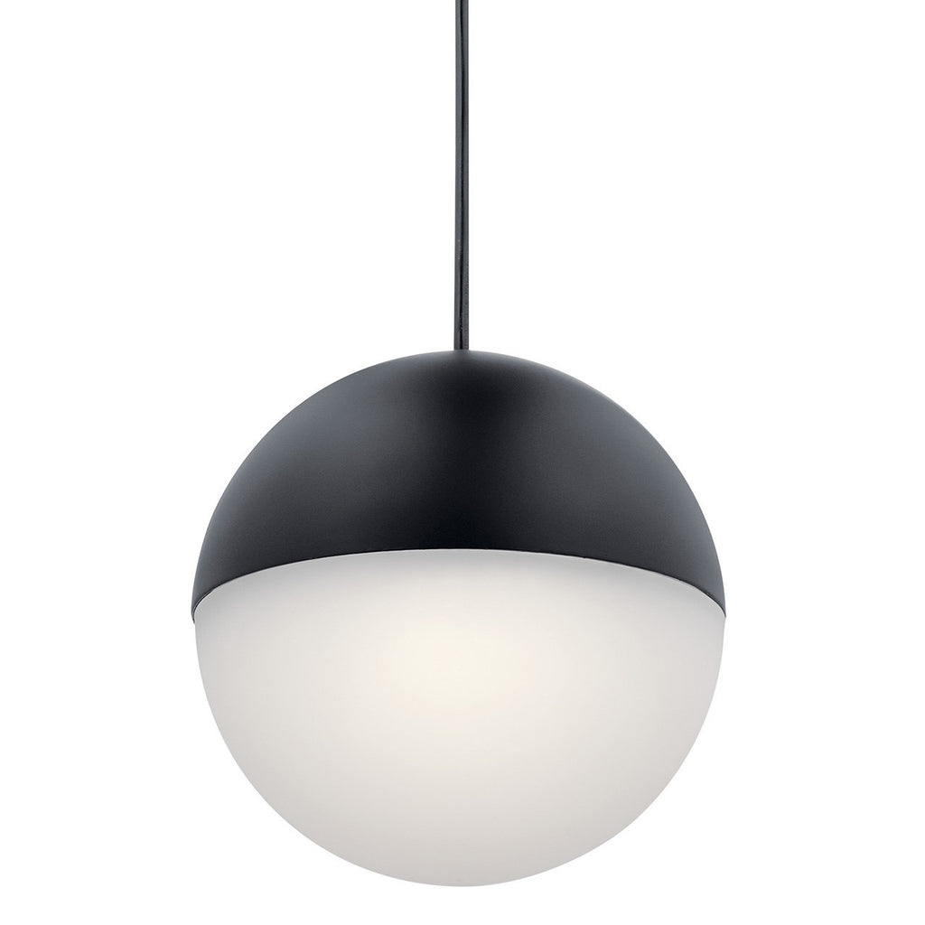 KICHLER 83854MBKWH Moonlit Led 3000K 7.75" Pendant Matte Black With White Glass