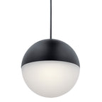 KICHLER 83854MBKWH Moonlit Led 3000K 7.75" Pendant Matte Black With White Glass