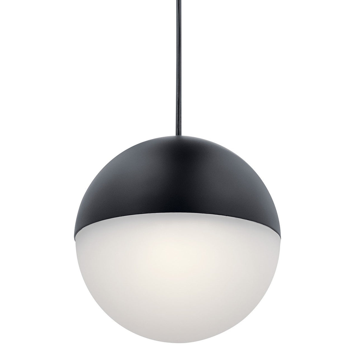 KICHLER 83854MBKWH Moonlit Led 3000K 7.75" Pendant Matte Black With White Glass