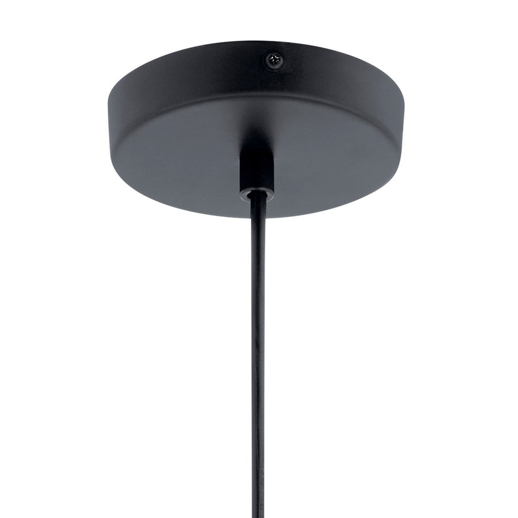 KICHLER 83854MBKWH Moonlit Led 3000K 7.75" Pendant Matte Black With White Glass