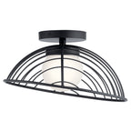 KICHLER 84096MBK Clevo Led Semi Flush Mount Matte Black