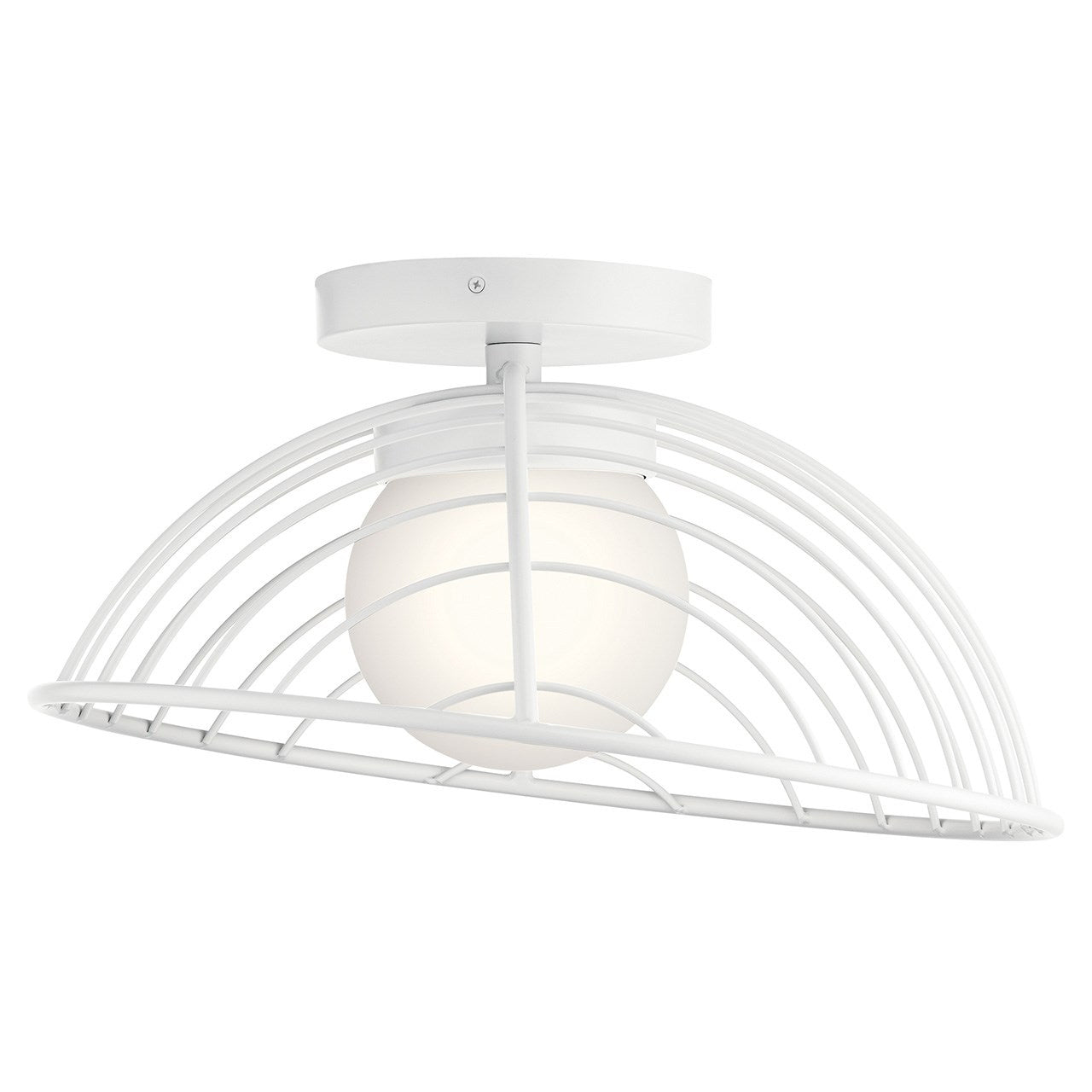 KICHLER 84096WH Clevo Led Semi Flush Mount White