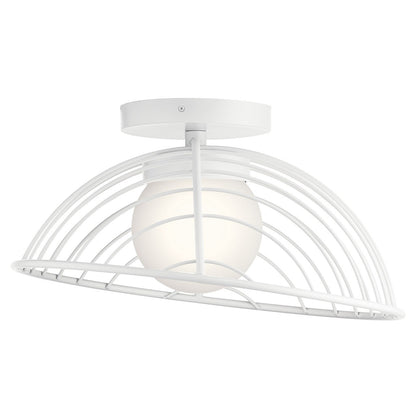 KICHLER 84096WH Clevo Led Semi Flush Mount White