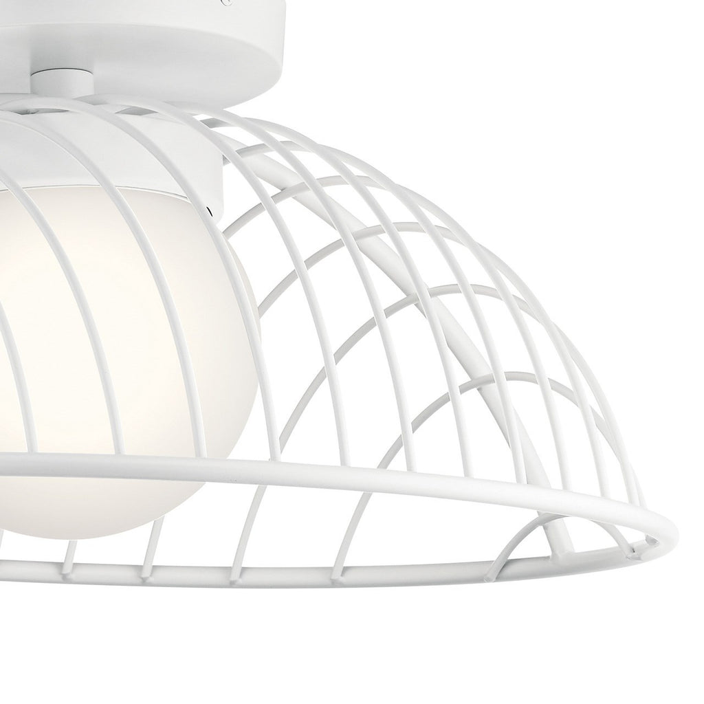 KICHLER 84096WH Clevo Led Semi Flush Mount White