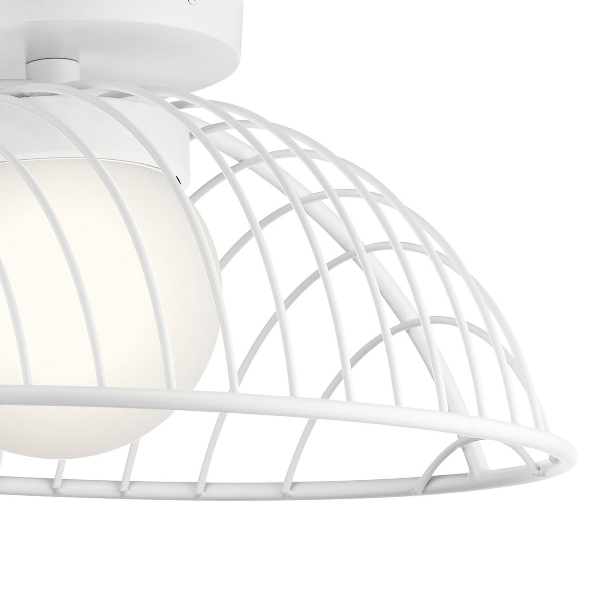KICHLER 84096WH Clevo Led Semi Flush Mount White