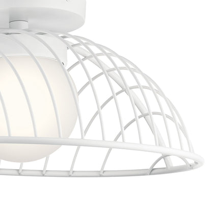 KICHLER 84096WH Clevo Led Semi Flush Mount White