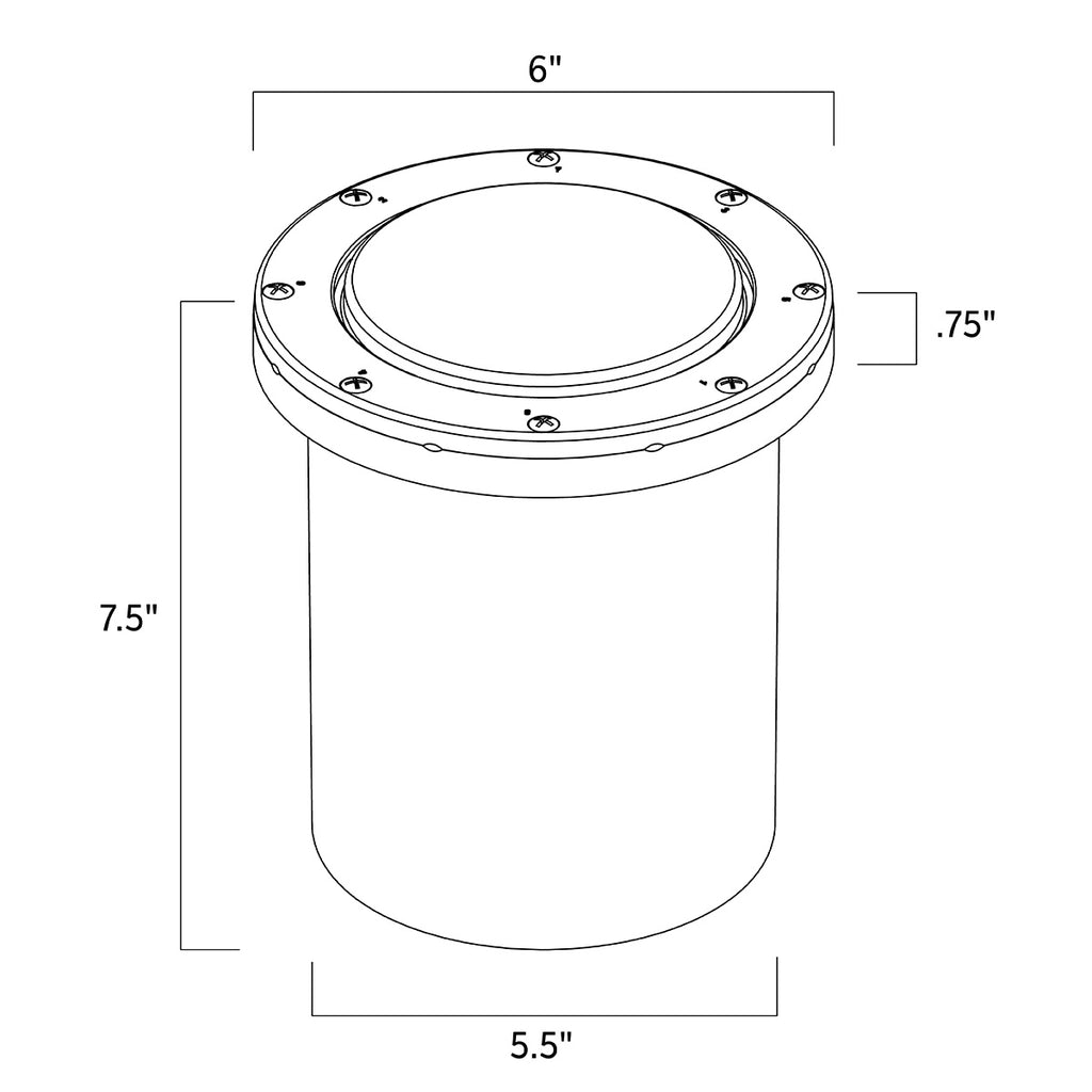 KICHLER 16023CBR30 Vlo 3000K Led 15 Degree Beam Angle In-Ground Accent Centennial Brass