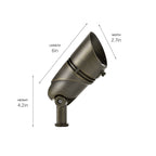 KICHLER 16161CBR30 Vlo 3000K 35 Degree Led High Lumen Accent Floodlight Centennial Brass