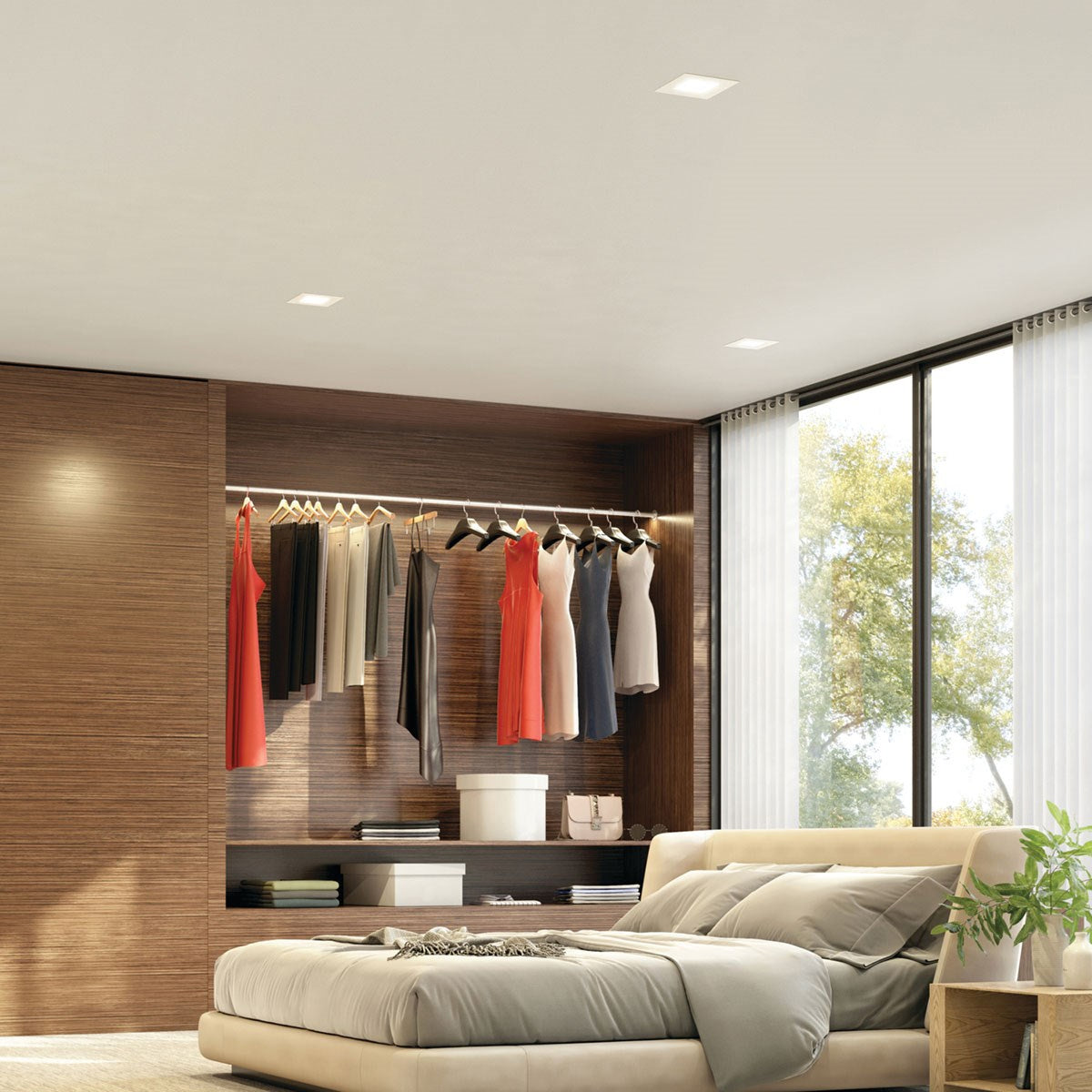 KICHLER DLRC06S3090WHT Direct-To-Ceiling 6 Inch Square Recessed 30K Led Downlight In White