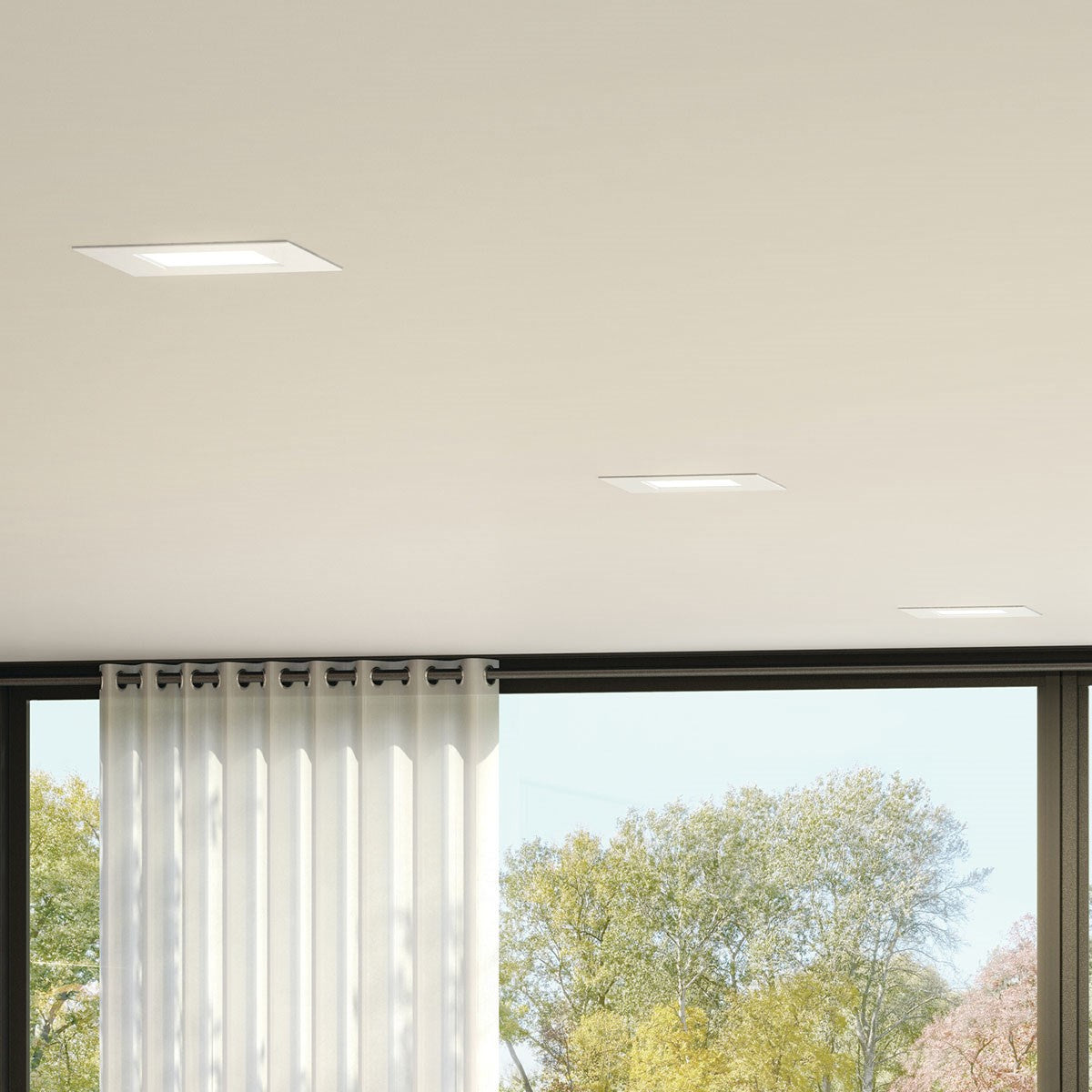 KICHLER DLRC06S3090WHT Direct-To-Ceiling 6 Inch Square Recessed 30K Led Downlight In White