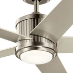 KICHLER 300044BSS Brahm Led 56" Ceiling Fan Brushed Stainless Steel