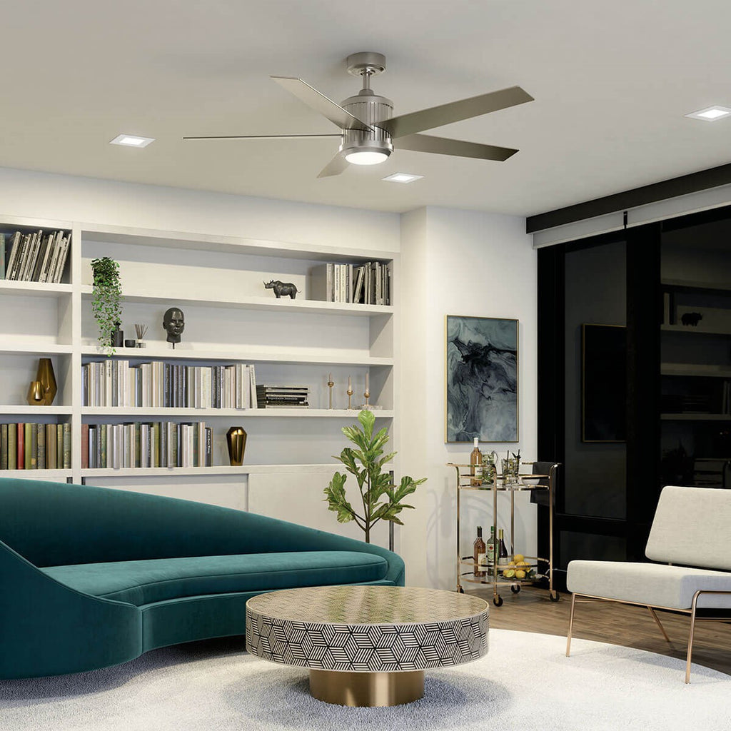 KICHLER 300044BSS Brahm Led 56" Ceiling Fan Brushed Stainless Steel