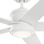 KICHLER 300044MWH Brahm Led 56" Ceiling Fan Matte White
